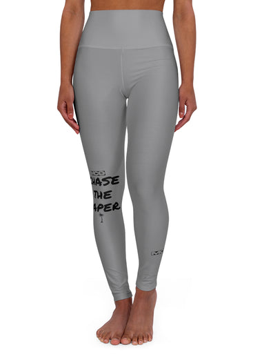 Women's High Waist Chase the Paper Leggings (Grey)