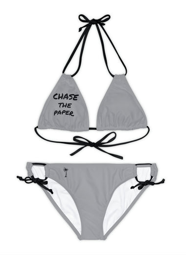 Women's Chase the Paper Bikini Set (Grey)