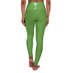 Women's High Waist Chase the Paper Leggings (Green)