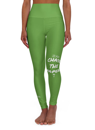 Women's High Waist Chase the Paper Leggings (Green)