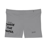 Women's Chase the Paper Tight Shorts (Grey)