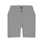 Women's High Waist Chase the Paper Yoga Shorts (Grey)