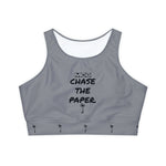 Women's Chase the Paper Sports Bra (Grey)